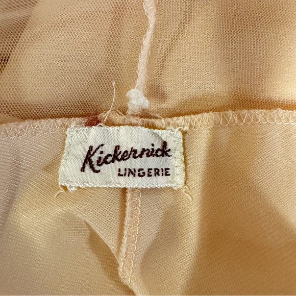 Vintage | Kickernick Baby Pink Slip Dress w/ Delicate Embroidered Flowers - Picture 10 of 12